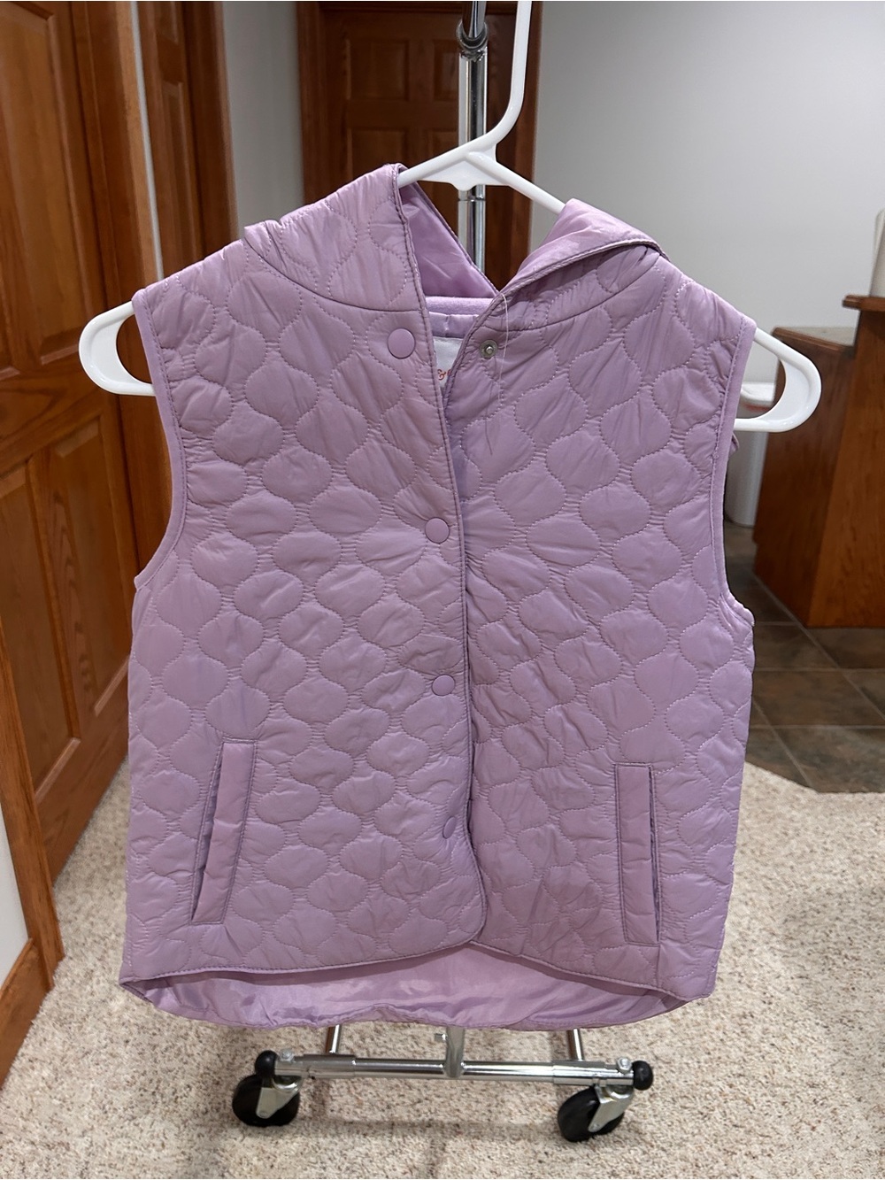 Cat & Jack Lavender Quilted Hooded Vest